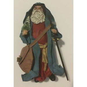 Vintage Possible Dreams Clothtique St. Nicholas With Glasses Tree and Bells 1985